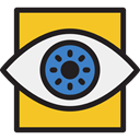 Visibility, visible, medical, view, Eye, Tools And Utensils, interface Goldenrod icon