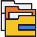 interface, Tools And Utensils, Office Material, file storage, storage, Data Storage, Folder Goldenrod icon