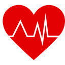 heart rate, Cardiogram, Heart, Healthcare And Medical, pulse, Electrocardiogram, medical Red icon