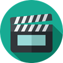 cinema, Movies, Music And Multimedia, movie, Cinema Icons, clapper, Clapperboard LightSeaGreen icon
