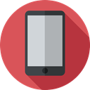 cellphone, mobile phone, touch screen, technology, Iphone, smartphone, Music And Multimedia IndianRed icon