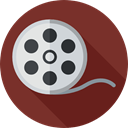 film, Music And Multimedia, interface, filming, video player, movie, technology, film reel, cinema SaddleBrown icon