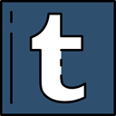 Logo, Tumblr, social network, logotype, social media, Logos DarkSlateGray icon