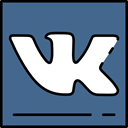 Logo, Vk, social network, logotype, Logos, social media DarkSlateBlue icon
