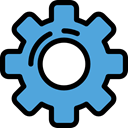 Gear, Tools And Utensils, cogwheel, settings, configuration, Seo And Web CornflowerBlue icon