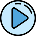 video player, Seo And Web, Play button, interface, Arrows, play, Multimedia, music player, movie, Multimedia Option PaleTurquoise icon