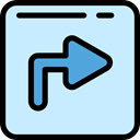Direction, Orientation, Arrows, Seo And Web, Turn Right, Multimedia Option PaleTurquoise icon