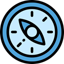 compass, navigation, Cursor, Tools And Utensils, Gps, Seo And Web, technology, interface PaleTurquoise icon