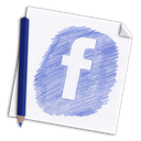 paper, pencil, hand drawn, Page, Social, network, colour pencil, media, Facebook, hand-drawn, Color pencil LightSteelBlue icon