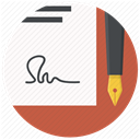 document, paper, contract, Agreement, Pen, sign signature Snow icon