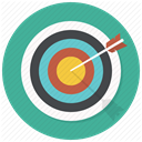 Arrrow, bullseye, Goal, dart, Target, Center, shooting CadetBlue icon