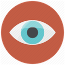 visible, vision, Visibility, Eye, watch, watching, look IndianRed icon