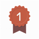 Ribbon, Best, award, Badge, Achievement, First, medal DimGray icon