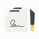 contract, Pen, document, paper, Agreement, sign, Signature DimGray icon