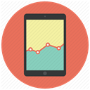 report, Analytics, graph, statistics, Diagram, Sales, ipad Coral icon