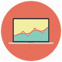 Diagram, Analytics, statistics, graph, Bar, chart, Macbook Coral icon