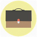 Bag, case, Business, baggage, brief, Briefcase, career PaleGoldenrod icon