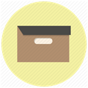 Box, Folder, package, File, Archive, office, Archieve PaleGoldenrod icon