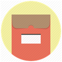 package, office, File, envelope, Folder, documents, mail PaleGoldenrod icon