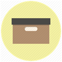 Folder, package, Archive, Box, Archieve, office, files PaleGoldenrod icon