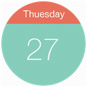 Calendar, date, day, event, Month, thuesday, Schedule MediumAquamarine icon