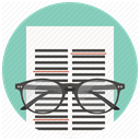 Text, read, Page, Data, File, document, Glasses MediumAquamarine icon