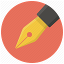 writing, Draw, Pen, document, Edit, Drawing, write Coral icon