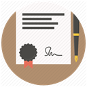 contract, paper, Agreement, document, Signature, Pen, Business RosyBrown icon