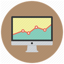 Presentation, graph, report, Analytics, Diagram, statistics, Analysis RosyBrown icon