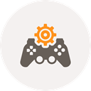 Development, configuration, Gear, game development, Multimedia, gamepad, settings WhiteSmoke icon