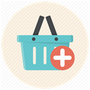 Shop, Add to cart, shopping basket, Cart, add to basket, Add, Basket Linen icon