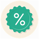 price discount, Discount, Badge, percentage, discount badge, sale, campaign LightSeaGreen icon