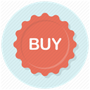shopping, buy, online shopping, Shop, buy badge, Badge, sticker Lavender icon