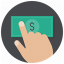 Hand, Money, payment, buy, pay, Dollar, Cash DarkSlateGray icon