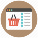 Shop, Basket, Browser, buy, ecommerce, shopping, shopping basket RosyBrown icon
