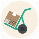 Cart, deliver, warehouse, cargo, package, cargo cart, Box Linen icon