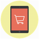 Cart, ecommerce, Shop, buy, shopping cart, ipad, shopping PaleGoldenrod icon