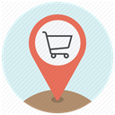 buy, navigation, Shop, Cart, pin, shopping, Address Lavender icon