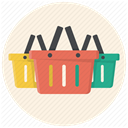 shoppers, shopping, buyers, Carts, Baskets, buy, shopping baskets Linen icon