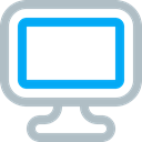 Computer, monitor, Desktop, Tv, screen, pc, television Silver icon