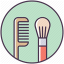 Brush, tools, hair, hairbrush, cosmetcis, care, Beauty LightGray icon