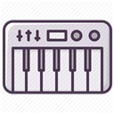 Appliances, piano, Device, electronics, music, synthesizer DarkSlateGray icon