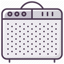 Box, guitar-amplifier, sound amplifier, instrument, guitar-amp, Amp, sound-producer Lavender icon