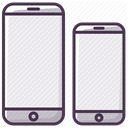 telephone, size, mobilephone, phone, smartphone, Iphone, Device Lavender icon
