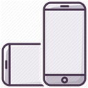 Device, telephone, rotate, phone, Iphone, smartphone, mobilephone Lavender icon