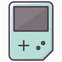 entertainment, game device, video game, Game, Gameboy PowderBlue icon