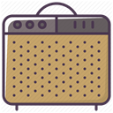 Amp, sound-producer, instrument, guitar-amp, guitar-amplifier, sound amplifier, speaker DarkKhaki icon