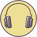 play, hear, Headset, Audio, music, listen, Headphone Khaki icon