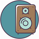 technology, speaker, music, sound, electronics, Audio, volume CadetBlue icon