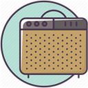 Amp, sound-producer, instrument, sound amplifier, guitar-amp, guitar-amplifier, speaker DarkKhaki icon